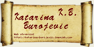Katarina Burojević vizit kartica